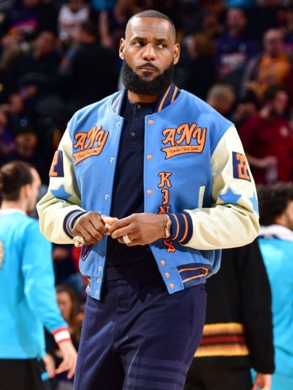 LeBron James NAB 22 Varsity Jacket Street Outerwears