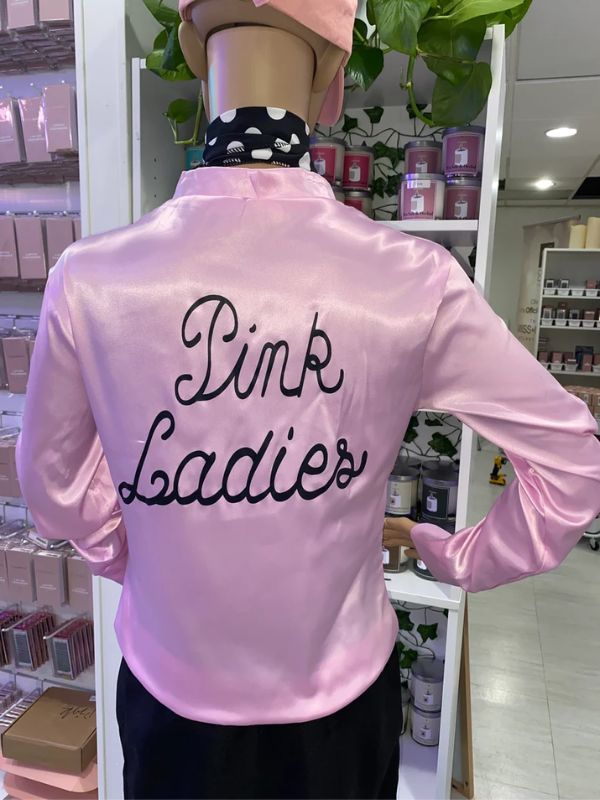 1950's Retro Grease Adult Pink Ladies Jacket - Free Shipping