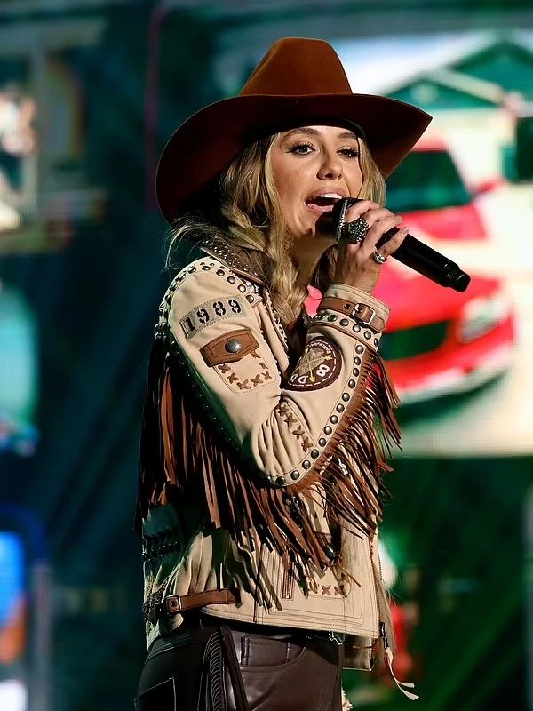 2024 CMT Music Awards Lainey Wilson Fringe Leather Jacket