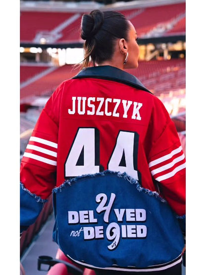 Kristin Juszczyk Delayed not Denied 49ers Jacket