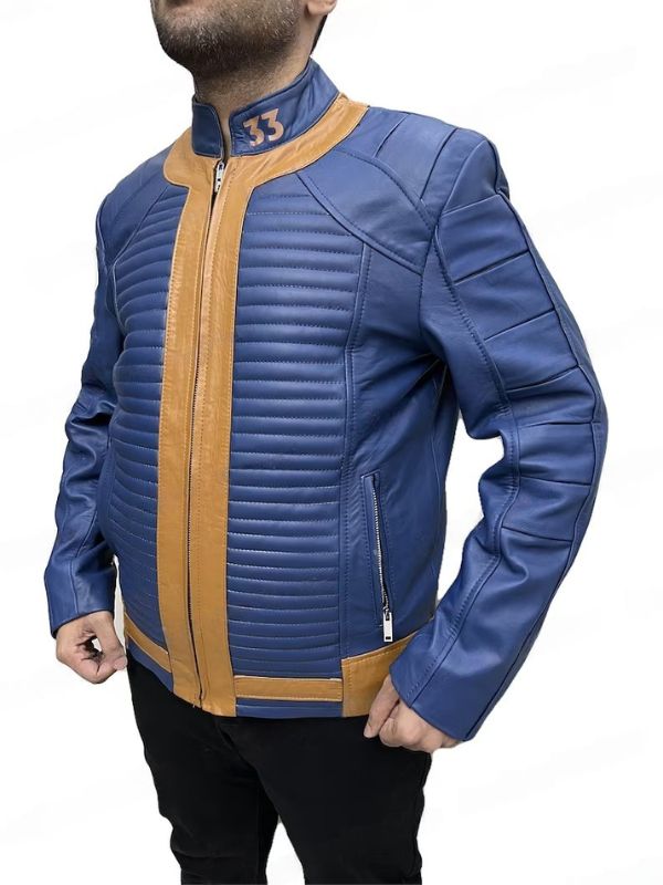 Fallout Lucy MacLean Vault 33 Blue Leather Jacket