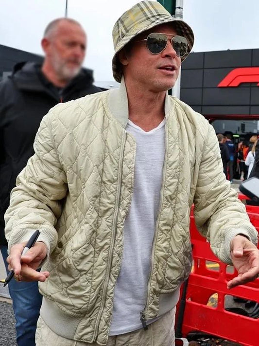 F1 Brad Pitt Quilted Jacket
