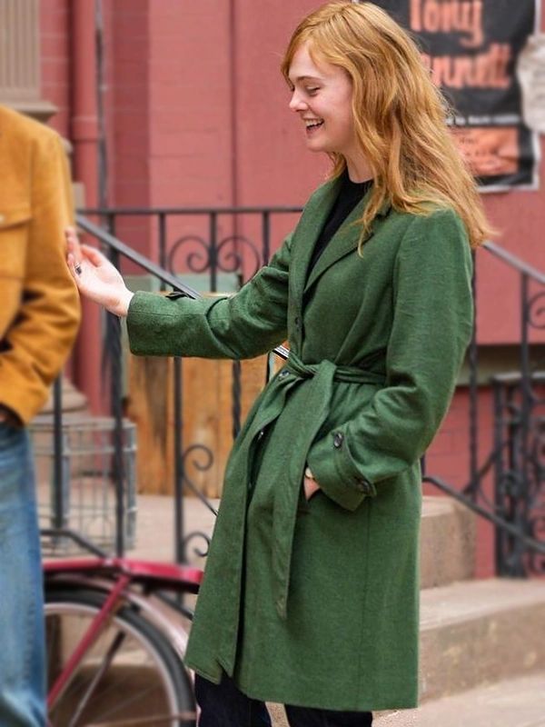 Sylvie Russo A Complete Unknown Elle Fanning Green Coat