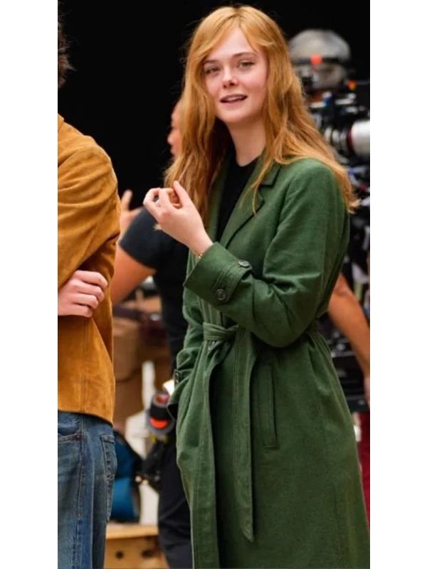 Sylvie Russo A Complete Unknown Elle Fanning Green Coat