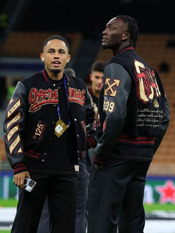 125th Anniversary AC Milan x Off White Varsity Black Jacket XXXL Men 01