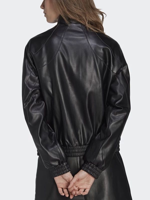 Adicolor Trefoil Black Faux Leather Jacket