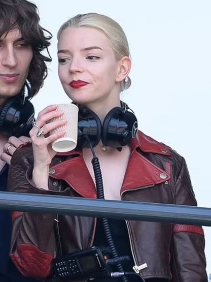 Anya Taylor-Joy Short Body Biker Leather Jacket