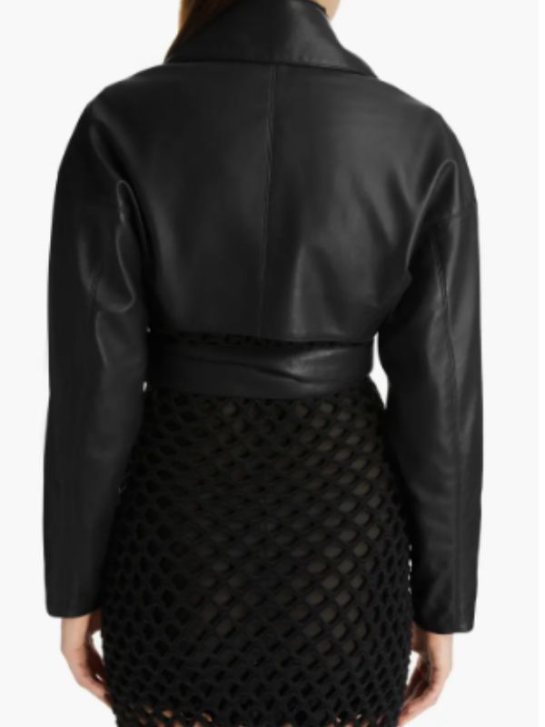 American Horror Story Siobhan Corbyn Cropped Wrap Leather Jacket