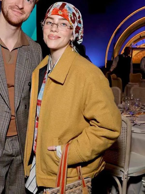 Billie Eilish 96th Oscars Awards Yellow Jacket