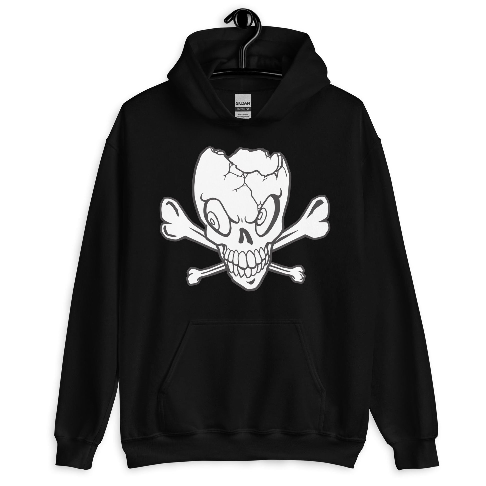 Broken Skull & Bones Pullover Hoodie