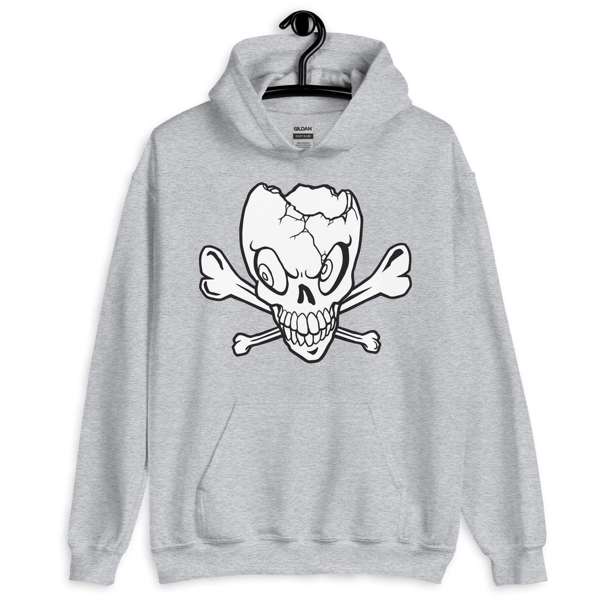 Broken Skull & Bones Pullover Hoodie