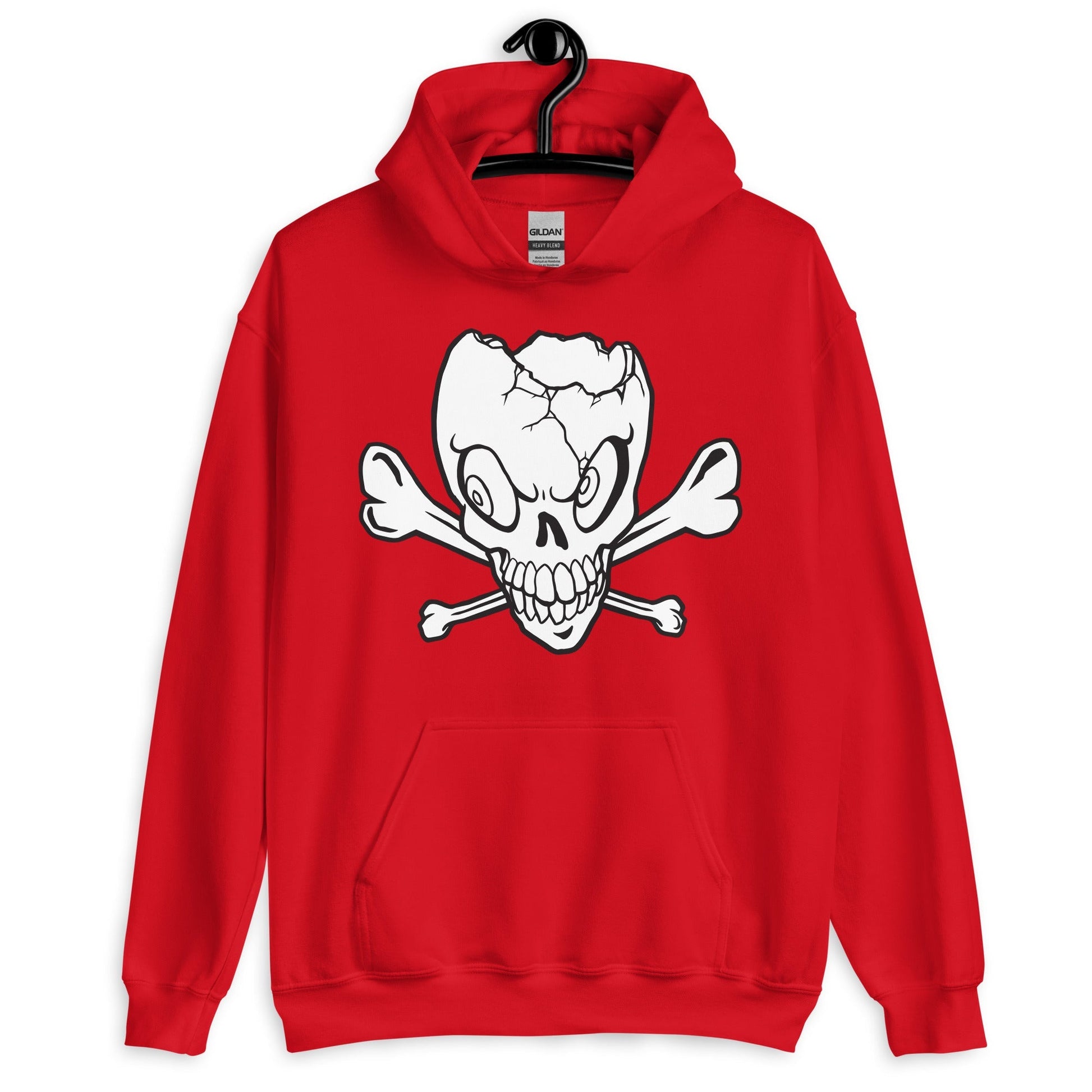 Broken Skull & Bones Pullover Hoodie - Skull Hoodie Street Outerwears