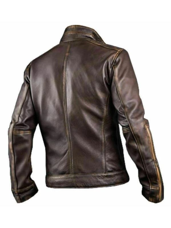 Café Racer Motorcycle Genuine Leather Jacket - Sale Now