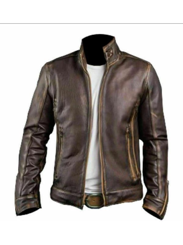 Café Racer Motorcycle Genuine Leather Jacket - Sale Now