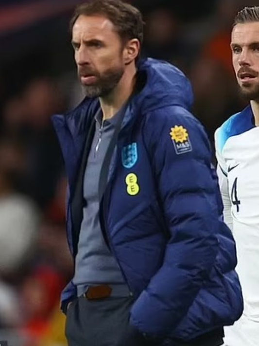 Jordan Henderson Footballer Blue Puffer Jacket