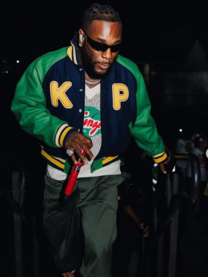 Burna Boy KP Letterman Varsity Jacket