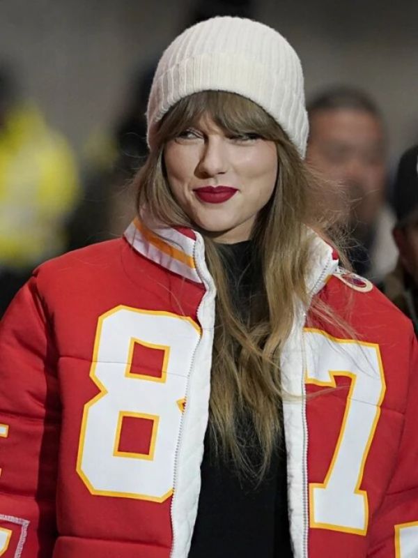 Chiefs Taylor Swift Kelce Red Puffer Jacket - Sale