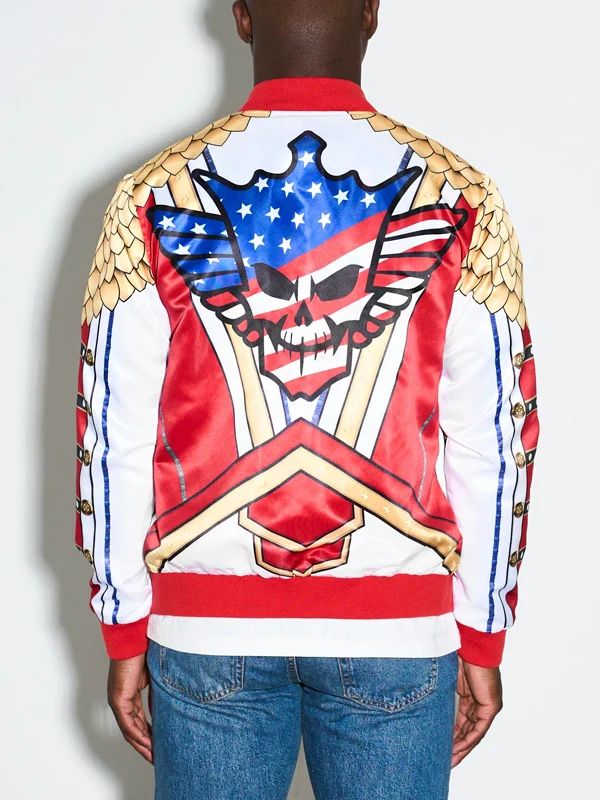 Cody Rhodes White Satin Bomber Entrance Jacket