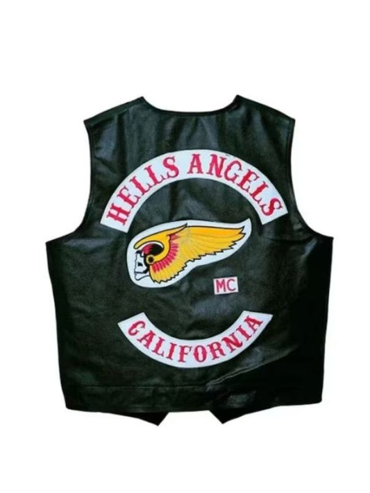 Men's California Hells Angels Leather Vest