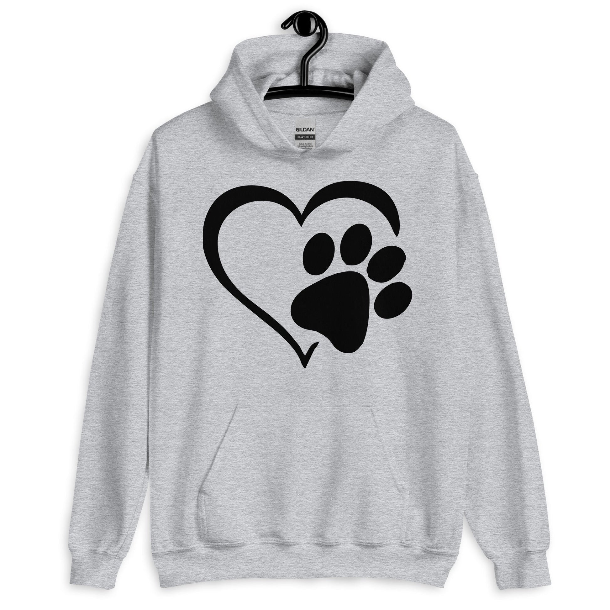 Dog Paw Heart Hoodie