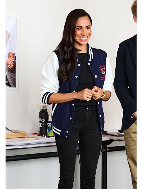 Robert Clack Meghan Markle Letterman Jacket