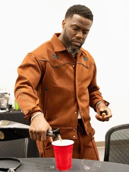 Dynamic Performance Kevin Hart 2024 Brown Tracksuit