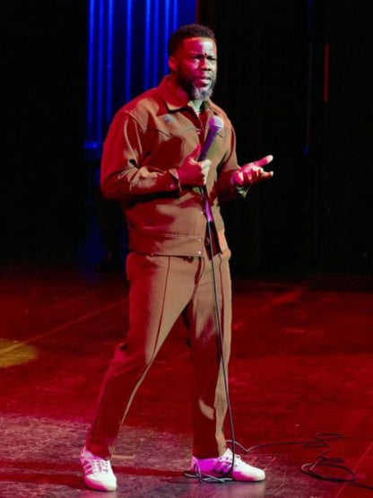 Dynamic Performance Kevin Hart 2024 Brown Tracksuit