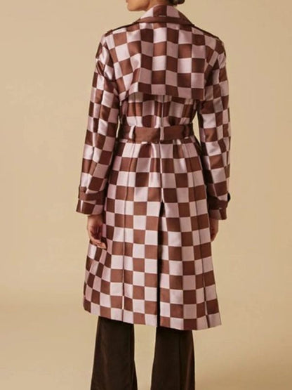 Lily Collins Emily In Paris S04 Checked Coat