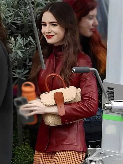 Emily Cooper Emily In Paris S04 Lily Collins Leather Jacket