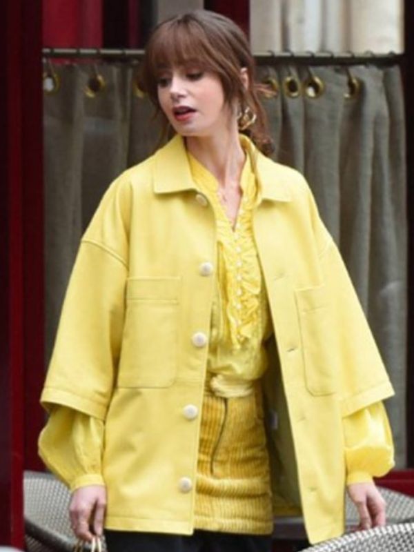 Emily In Paris S04 Lily Collins Yellow Jacket