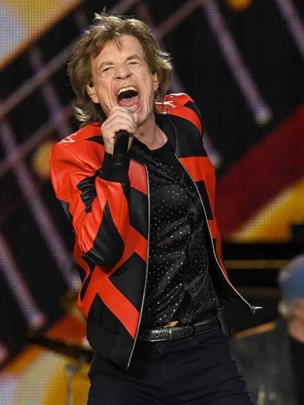 English Singer Mick Jagger Rolling Stones Liverpool Leather Jacket