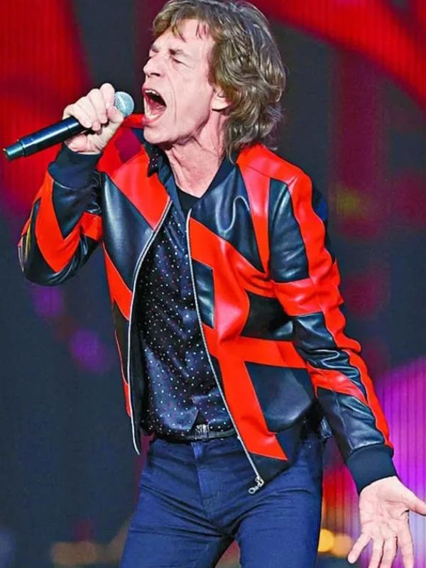 English Singer Mick Jagger Rolling Stones Liverpool Leather Jacket