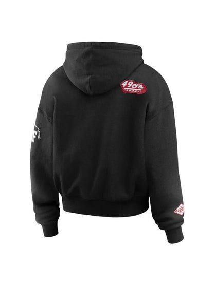 Erin Andrews San Francisco 49ers Black Quarter-Zip Hoodie