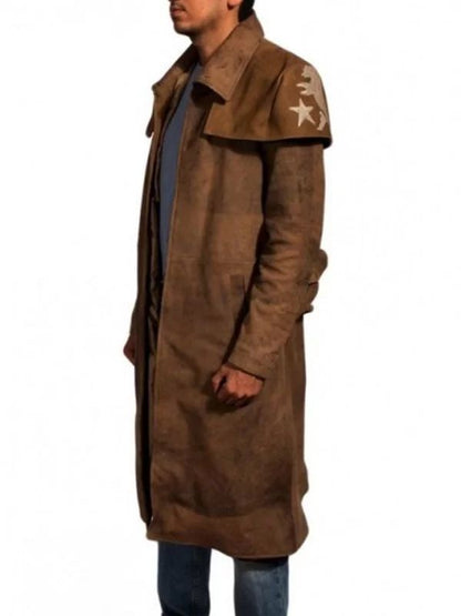 Fallout NCR Veteran Ranger Distressed Brown Duster Coat