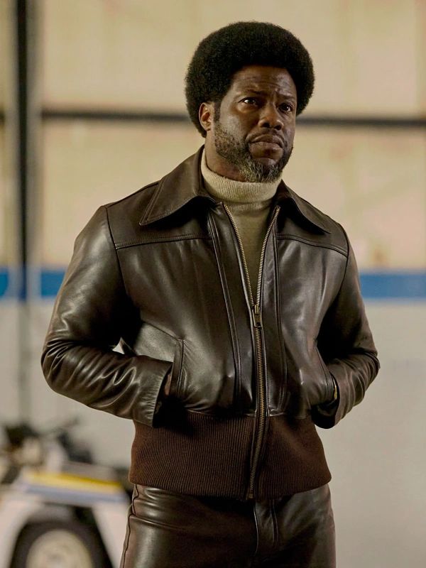 Fight Night The Million Dollar Heist Kevin Hart Brown Leather Jacket