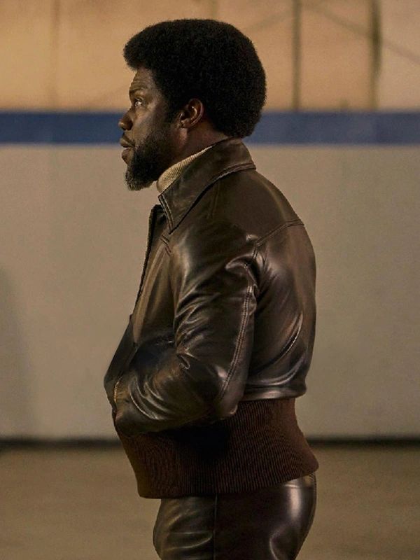 Fight Night The Million Dollar Heist Kevin Hart Brown Leather Jacket