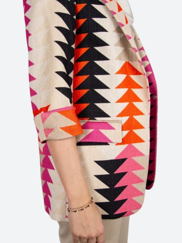 GBBO S15 Prue Leith S15 Triangle Print Blazer