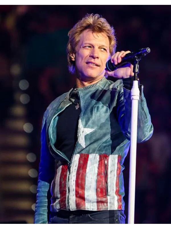 Captain America Jon Bon Jovi Concert Biker Jacket