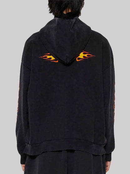 Justin Bieber Balenciaga Burning Unity  Zip-Up Hoodie