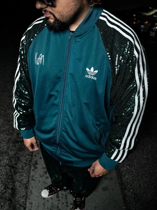 KoRn x Adidas Green Sequin Jacket