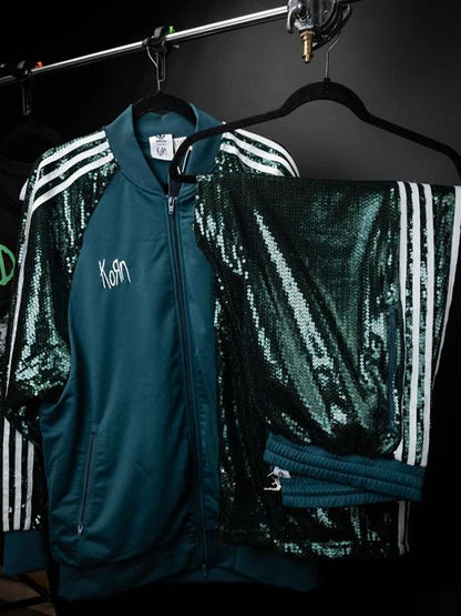 Adidas KoRn Green Sequin Jacket