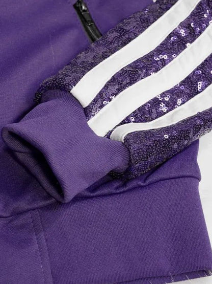 KoRn x Adidas Purple Sequin Track Jacket