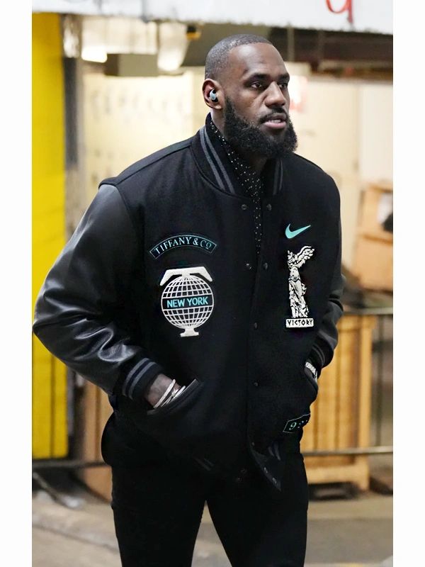 Lebron James Black Varsity Jacket