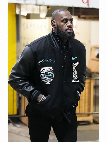 Lebron James Black Varsity Jacket