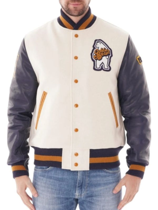 Golden Bear Patch Varsity Jacket