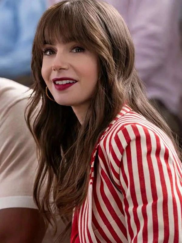 Emily in Paris S04 Lily Collins Vivante Red Stripe Blazer