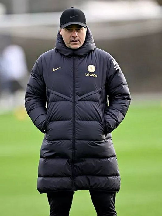 Chelsea F.C Black Puffer Coat