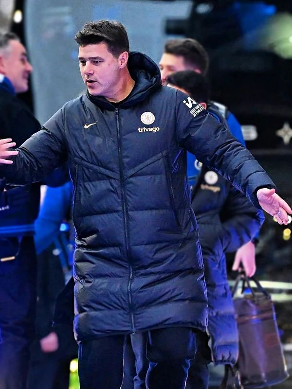 Chelsea F.C Black Puffer Coat