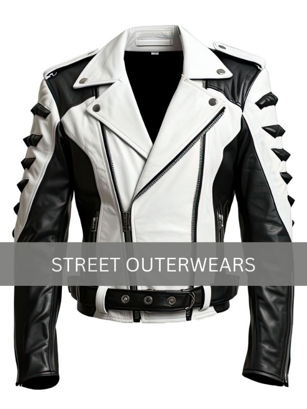 Mens Crossover Quilted Motorcycle Belted Leather Jacket