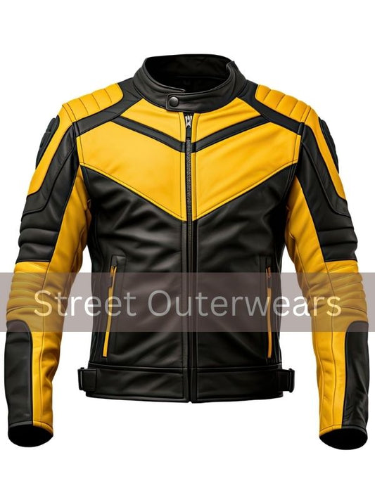 Mens Moto Quilted Elegant Lightweight Cafe Racer Leather Jacket